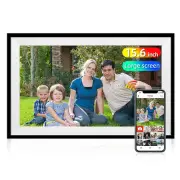 Frameo 15.6 Inch HD Touch Screen Digital Touch Screen Photo Frame 1920x1080P IPS High Definition Dispaly Electronic Phot