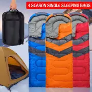Sleeping Bag Adult Camping Outdoor 4 Season Envelope Blanket Single Supersoft