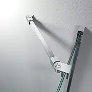 Stainless Steel Wall-to-Glass Support Bar Bracket for 1/4" to 3/8" Thick Glass for Frameless Shower Door Fixed Panel by M-Home (40cm)