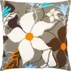 DIY Needlepoint/Tapestry Pillow Kit "Vanilla Flower" 16x16 in / 40x40 cm