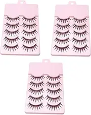 PLAFOPE Eyelashes 15 Pairs Long False Lash Extensions for Women Lash Extensions Set
