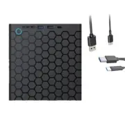 USB 3.0 Type C External CD DVD RW Drive 8MB DVD Writer Black Plastic for7695