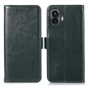 For Nothing Phone (2) Shockproof Phone Case Crazy Horse Texture Pu Leather Wallet Stand Cell Phone Shell Cover