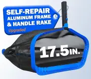 Pool Skimmer Net,Heavy Duty Fine Mesh Swimming Pool Leaf Net, No Pole, 17.5"