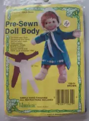 12" pre-sewn soft sculpture doll brown body unopen package 1984 Magelsen