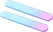 BATHVEVE 2pcs Glass Nail Files Professional Manicure Tools Reusable Wear-resistant Polishing Strips for Natural Nails Essential Buffer Kit