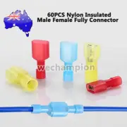 60PCS MDFN FDFN Fully Spade Connector Crimp Insulated Wire Cold Pressed Terminal