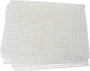 Tofficu Mesh Fabric, Blank Rug Hooking Mesh, Woven Mesh Fabric, Cross Stitch Panels Carpet, Mesh Canvas, Rug Canvas, Mesh Weaving Kit for Rugs - White Plastic