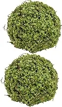 2Pcs Artificial Hanging Decor Lifelike Greenery Sphere for Home Garden Weddings Parties Non Fading Faux Plant Balls for Creative Indoor Outdoor