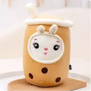 Cute Boba Milk Tea Plushie Toy Soft Stuffed Latte Americano 50cm Rabbit Brown