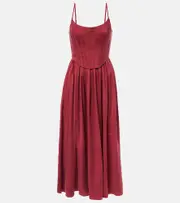[Zimmermann] Zimmermann Silk satin bustier dress AU 14 red