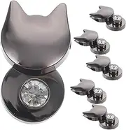 COHEALI Zinc Alloy Bag Locks 6pcs Cat Shape Twisting Turn Locks Small Bag Clasps Easy to Install for Purse