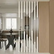 YUGXTH Set of 8 Metal Wall Partition Post Room Dividers, Metal Modern Privacy Screens Post, Ceiling to Floor Partition Post, Floor to Ceiling Room Divider, for Living Rooms and Studies(White,150cm/59.