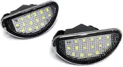 FIQOME 2x LED Licence Number Plate Light White Canbus, for 2005-2014 Aygo MK I Car Number Plate Led Light