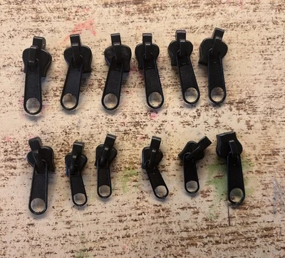 12 Pack Zipper Repair Kit Replacement Pulls for Bags Jackets and Luggage 3 Sizes