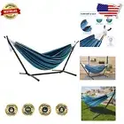 Cozy Double Hammock with Steel Stand – 450 lb Capacity & Travel-Friendly Design