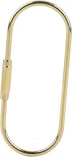 [Eacam] Brass Screw Lock Hook Keychain Key Ring for DIY (Runway Shape 85mm)