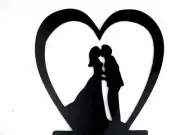 Classic Kissing Couple Groom Bride Wedding Cake Topper Engagement Party Decorate