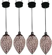 4X Solar Powered LED Moroccan Hanging Lantern Retro Moroccan Pattern Projection Lamp Outdoor Garden Fairy Light Kit