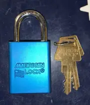 AMERICAN LOCK BLUE Lockout Padlock Aluminum Boron Alloy A1105BLU Outdoor or In