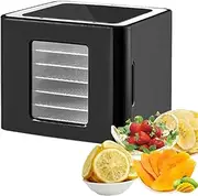 Food Dehydrator with 6 Trays, Fruit Dryer Machine with LCD Touch Control Design, 35-70℃ Temp & 48H Time Adjustable, Food Dryer Machine for Jerky, Meat, Beef, Dog Treats, Fruit, Vegetable, Herb, Yogurt