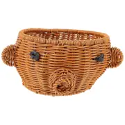 Woven Basket Storage Basket Home Storage Basket Fruit Basket Imitation Rattan Woven Basket
