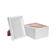 Nicola Spring 3D Box Photo Frames - 8" x 10" - White - Pack of 5