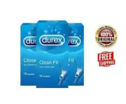 Durex Close Fit Tight Fitting Condoms 12pc X 3 Boxes [49mm Width Small Condoms]