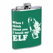 Christmas Pun Em3 Flask 8oz Stainless Steel Hip Drinking Whiskey