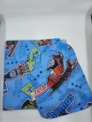 Blue Train Matching Bib And Burp Cloth Set