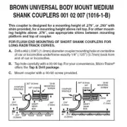 Micro Trains N Scale BROWN Universal BMC Medium Shank Assembled 00102007