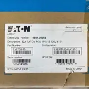 New Eaton EMIT08-10 Metered Input Rack 12A PDU 1P 5-15 120V