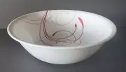 Corelle SPLENDOR 2 Qt / 1.9L ROUND 10 1/4" SERVING BOWL RED GRAY Scrolls NEW