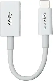 Amazon Basics USB Type-C to USB 3.1 Gen1 Female Adapter - White, 10-Pack