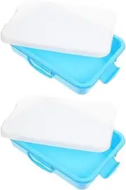 2Pcs Portable Sand Tray Boxes with Lid Handle Outdoor Sandbox Containers for Playtime Storage Stylish Sand Packing Boxes