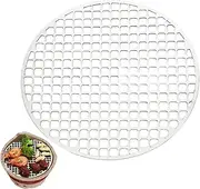 zjhukfmc Round Fire Grate, Stainless Steel Grill Grid, Stainless Steel Grid, Non-Stick Refrigerated Cooking, Steam Baking Stand for Portable Fire Pits, Camping, BBQ Pizza Roasting, Outdoor