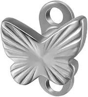 [Kokoma] 14G Butterfly Dermal Anchor Tops and Base G23 Titanium Dermal Piercing Internally Threaded Microdermals Studs Dermal Piercings Surface Skin Body Jewelry, 14 Gauge, Titanium, no gemstone