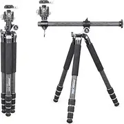 INNOREL HT284A Camera Horizontal Tripod 75inch with 44mm Low Gravity Ball Head and Center Column, Aluminum Alloy CNC Tripod Overhead Camera Mount for DSLR Camera Video Camcorder, Max Load 44lb/20kg