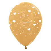 Engagement Party Balloons x6 Gold Arch Decorations For Engaged Helium Fill