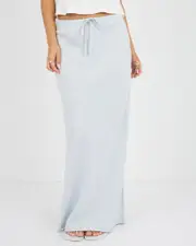 [Rhythm] Rhythm Women's Bias Cut Maxi Skirt in Blue Size 8 8 Blue
