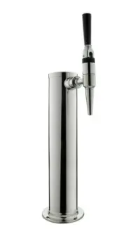 Kegco DT145-1S-STOUT 14" Polished Stainless 1-Faucet Draft Tower - Stout Faucet