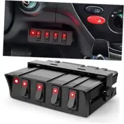 4 Gang Rocker Switch Box SPST Toggle Switch Panel 12V 24V 4 Gang Switch Box