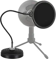 Liyirui Mini Desktop Microphone Pop Filter,Professional Mic Pop Filter With Flexible 360° Gooseneck Clip Stabilizing Arm
