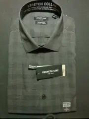 Kenneth Cole Men's Regular Fit Stretch Collar Dress Shirt 16/34-35 New With Tags