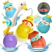JQLM Baby Bath Toys,Magnetic Fishing Games,Magnetic Eggs with Lights,Bathtub Toys for Toddlers 1-3,Floating Pool Bathtub Water Toys,Gifts for Boys Girls Ages 6+ Months