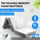Folding Mattress Single Camping Trifold Memory Foam Sleeping Pad Mat Sofa Bed