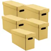 Lineco Archival Record Storage Cartons Filing Boxes 6x15x10 5 Pack Acid-Free