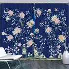 Delicate Elegant Flowers 3D Blockout Photo Print Curtain Fabric Curtains Window