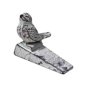 LVD Metal Doorstop Sitting Sparrow Door Stay Home/Bedroom Decor 12cm White