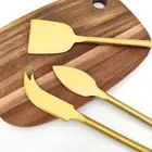 3Pcs Butter Cheese Knife Set Spreader Slicer Cutter Cake Stainless Steel Kitchen